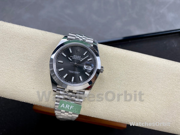 Rolex Datejust 41 Stainless Steel Grey Dial Jubilee Band M126300 0008 Men's Watch