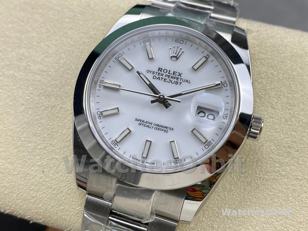 Rolex Datejust 41 Stainless Steel White Dial M126300 0005 Men's Watch