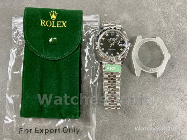 Rolex Datejust 41mm Black Diamond Dial White Rolesor Case m126334 0012 Men's Watch