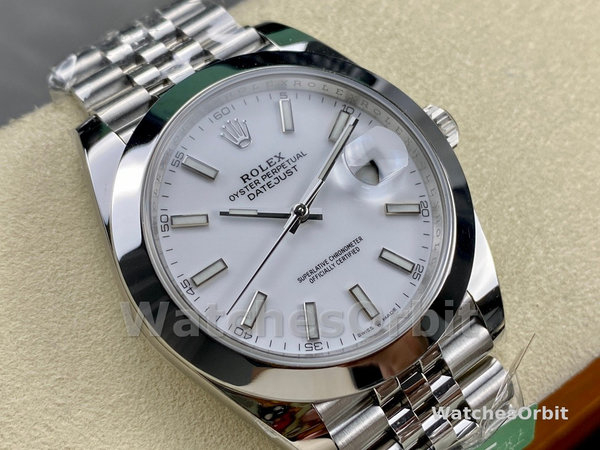 Rolex Datejust 41mm Stainless Steel 126300 0006 White Index Jubilee