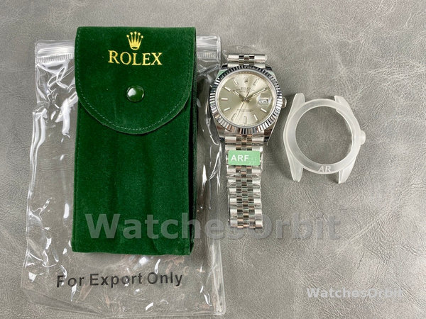 Rolex Datejust 41mm Stainless Steel 126334 0004 Silver Index Jubilee Mens Watch