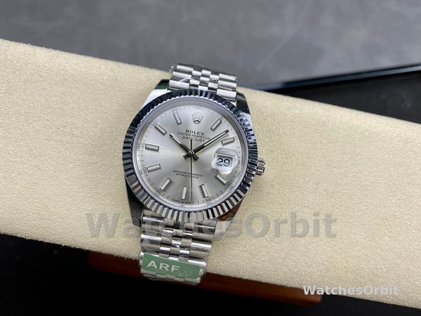 Rolex Datejust 41mm Stainless Steel 126334 0004 Silver Index Jubilee Mens Watch