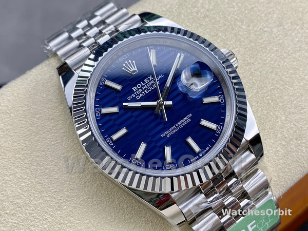 Rolex Datejust 41mm Stainless Steel 126334 Blue Index Jubilee Men's Watch