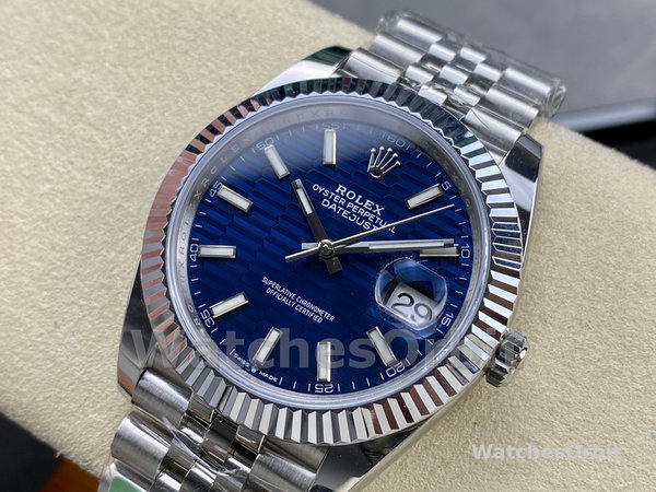 Rolex Datejust 41mm Stainless Steel 126334 Blue Index Jubilee Men's Watch