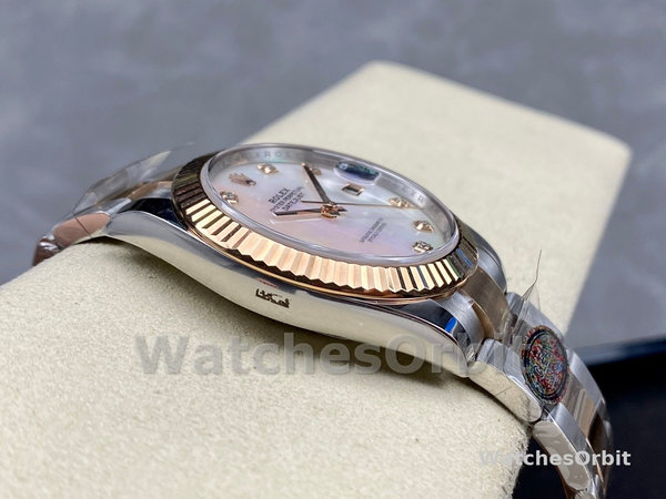 Rolex Datejust 41mm Steel and Yellow Gold 126333 0017 White Mop Diamond Oyster
