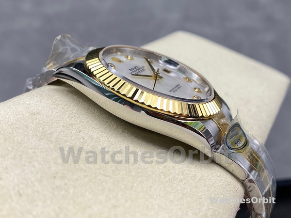 Rolex Datejust 41mm Steel and Yellow Gold 126333 0017 White Mop Diamond Oyster