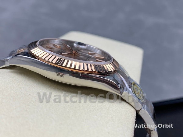 Rolex Datejust 41mm Two Tone Rose Gold Sundust Index Dial 126331 0009