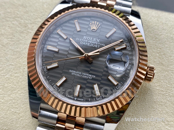 Rolex Datejust Grey Fluted Motif Dial m126331 0020 Mens Watch