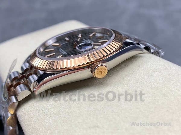Rolex Datejust Grey Fluted Motif Dial m126331 0020 Mens Watch