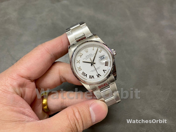 Rolex Datejust m126200 0008 White Roman Dial Stainless Steel 36MM Unisex Replica Watch