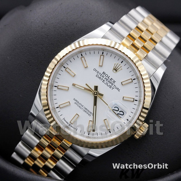 Rolex Datejust m126233 0019 White Index Dial Fluted Bezel 36MM Unisex Replica Watch
