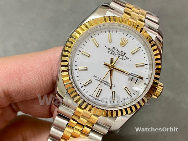Rolex Datejust m126233 0019 White Index Dial Fluted Bezel 36MM Unisex Replica Watch