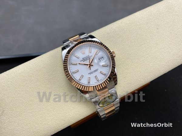 Rolex Datejust Stainless Steel and Rose Gold m126231 0018 White Index Oyster
