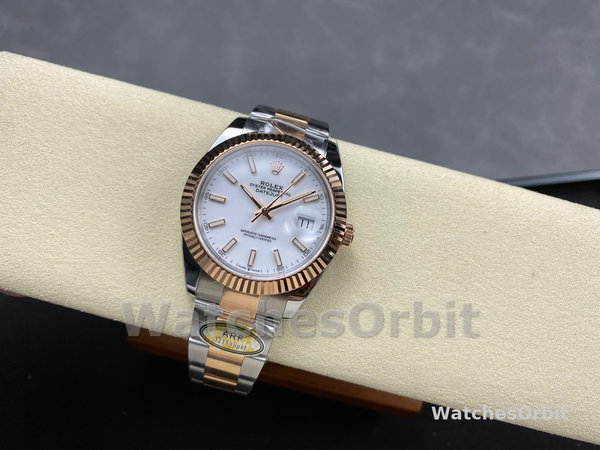 Rolex Datejust Stainless Steel and Rose Gold m126231 0018 White Index Oyster