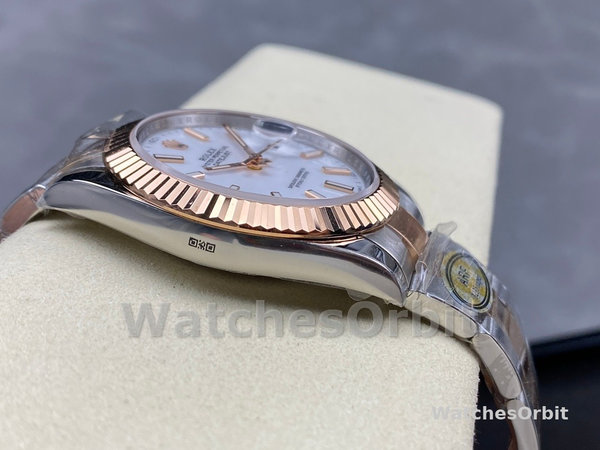 Rolex Datejust Stainless Steel and Rose Gold m126231 0018 White Index Oyster