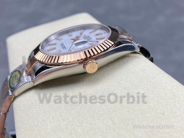 Rolex Datejust Stainless Steel and Rose Gold m126231 0018 White Index Oyster