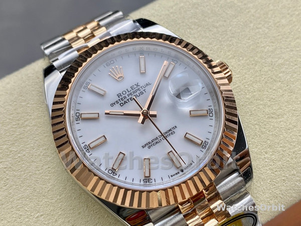 Rolex Datejust Steel & Everose Gold White Dial M126231 0017