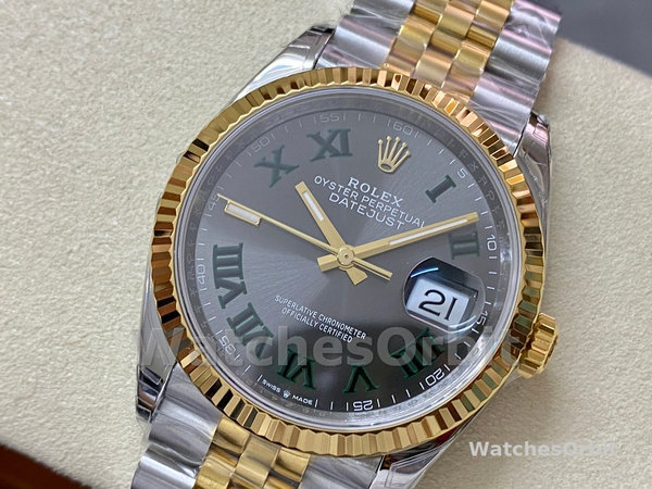 Rolex Datejust Two-Tone Steel Yellow Gold Fluted Bezel m126233 0035 36mm Unisex Replica Watch