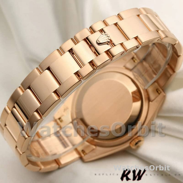 Rolex Day Date 118205 Black Dial Rose Gold 36mm Unisex Replica Watch