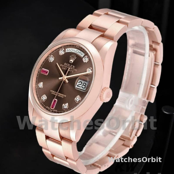 Rolex Day-Date 118205 Chocolate Brown Dial 36mm Unisex Replica Watch