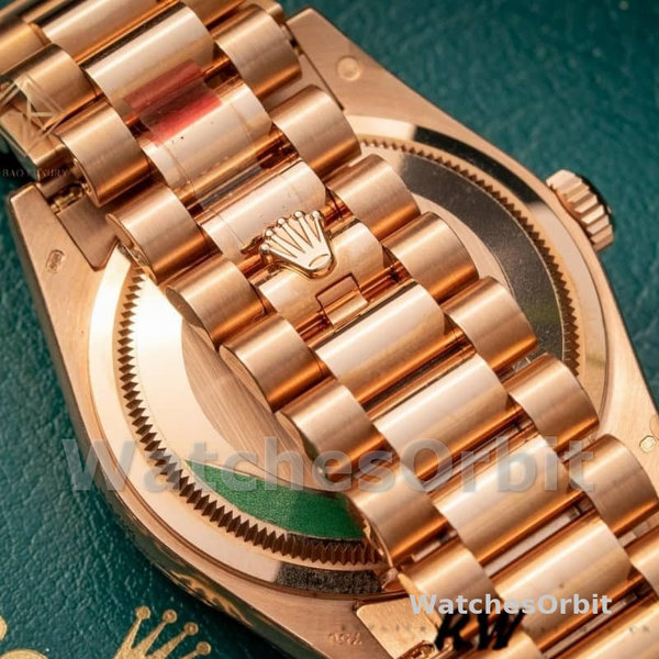 Rolex Day-Date 118205 Rose Gold Chocolate Brown Dial 36mm Unisex Replica Watch