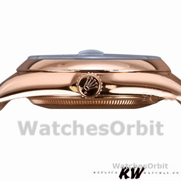 Rolex Day-Date 118205 Rose Gold Rhodium Grey Dial 36mm Unisex Replica Watch