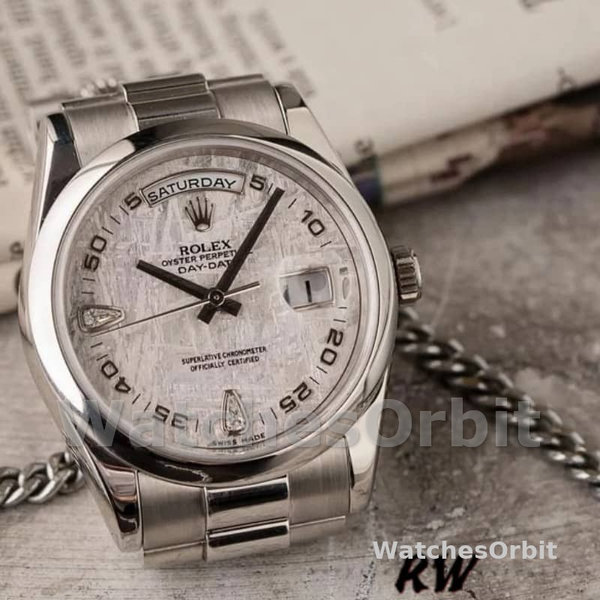 Rolex Day Date 118206 Meteorite Grey Dial 36mm Unisex Replica Watch