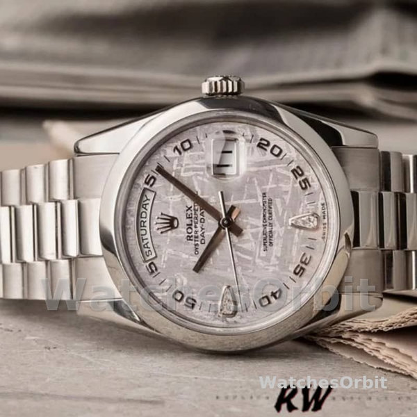 Rolex Day Date 118206 Meteorite Grey Dial 36mm Unisex Replica Watch