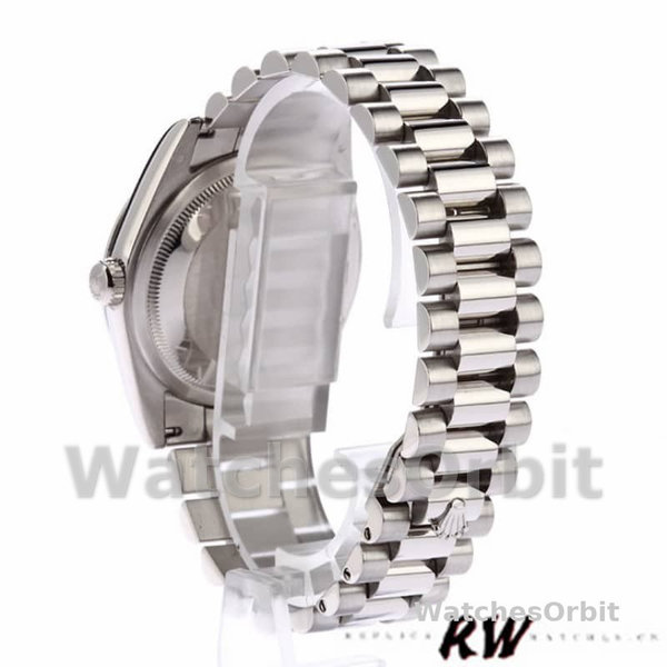 Rolex Day Date 118206 Mother of Pearl Black Dial 36mm Unisex Replica Watch