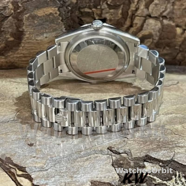 Rolex Day-Date 118206 Rhodium Grey Dial Roman Numerals 36mm Unisex Replica Watch
