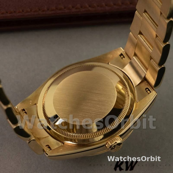 Rolex Day-Date 118208 champagne dial Arabic Numeral Hour Markers 36mm Unisex Replica Watch