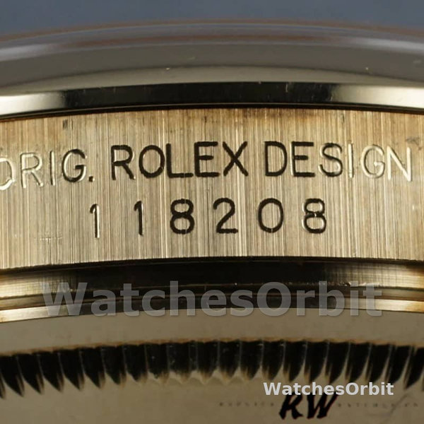 Rolex Day-Date 118208 White Roman Dial Roman Numerals 36mm Unisex Replica Watch