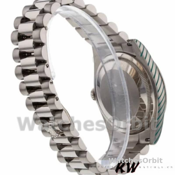 Rolex Day-Date 118209 Black dial white gold 36mm Unisex Replica Watch