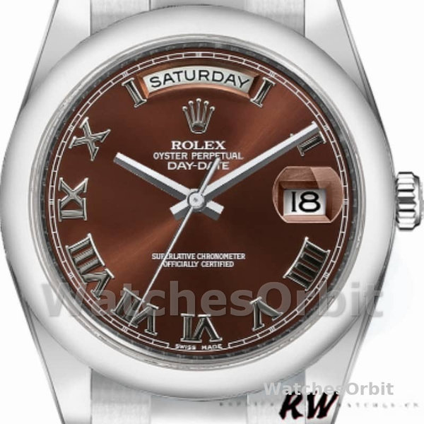 Rolex Day-Date 118209 Chocolate Brown Diamonds Dial 36mm Unisex Replica Watch