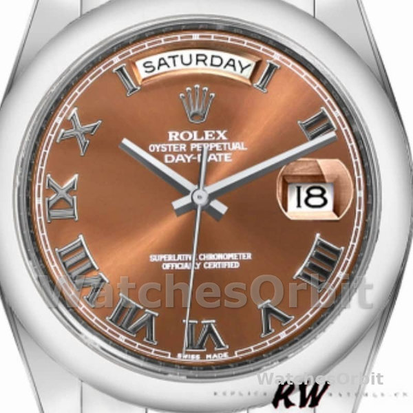 Rolex Day-Date 118209 Copper Brown Dial 36mm Unisex Replica Watch