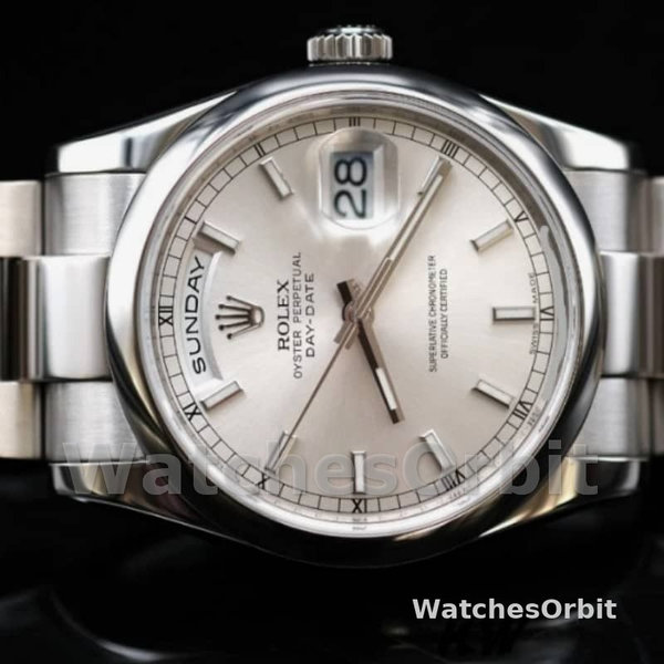 Rolex Day-Date 118209 Silver Dial 36mm Unisex Replica Watch