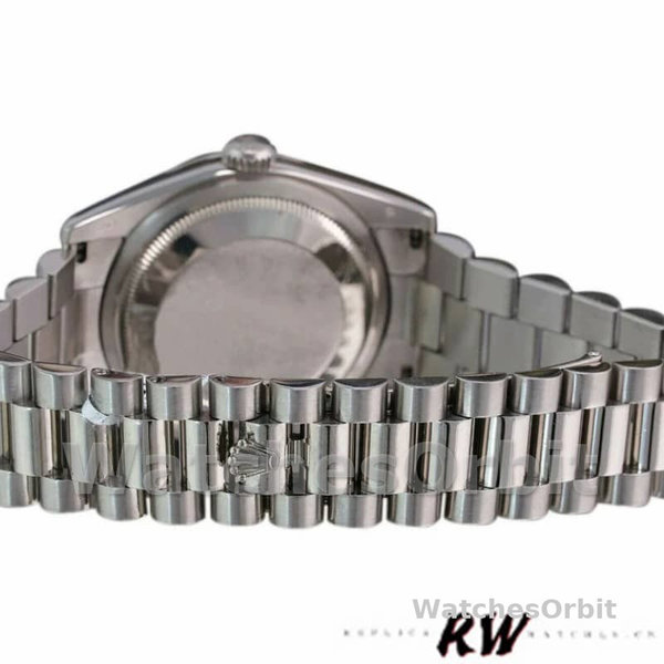 Rolex Day-Date 118209 Silver Dial White Gold 36mm Unisex Replica Watch