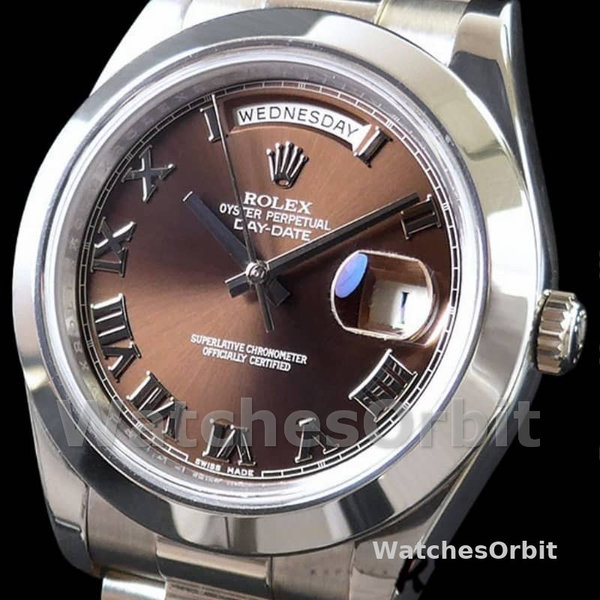 Rolex Day-Date 118209 White Gold Chocolate Brown Dial 36mm Unisex Replica Watch