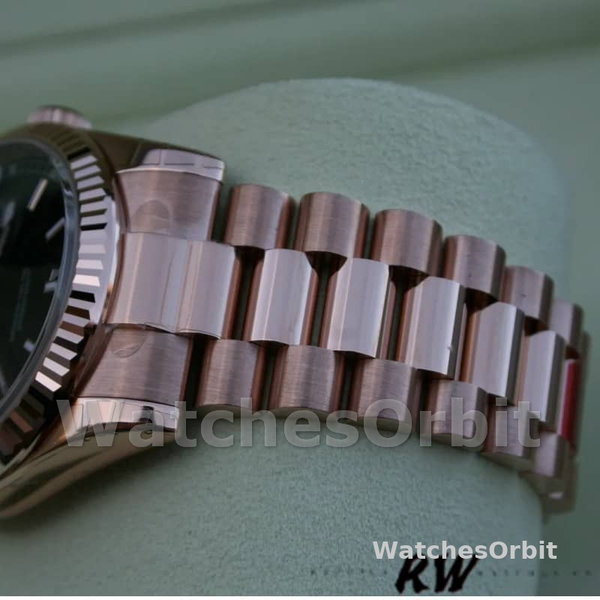 Rolex Day-Date 118235 Black Dial Rose Gold 36mm Unisex Replica Watch