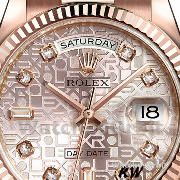 Rolex Day-Date 118235 Pink Jubilee dial 36mm Lady Replica Watch