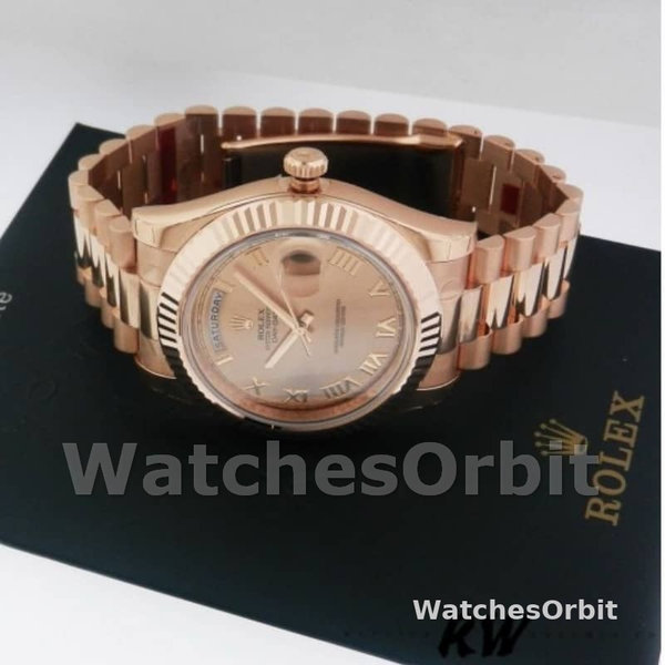 Rolex Day-Date 118235 Rose Champagne Roman Dial 36mm Unisex Replica Watch