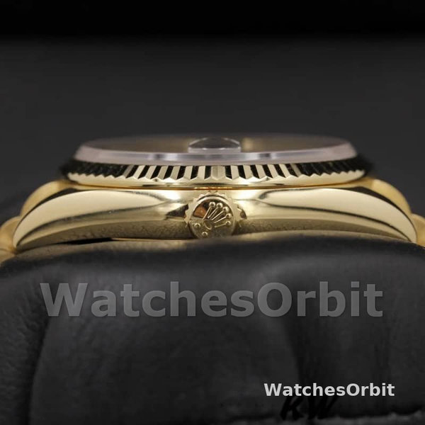 Rolex Day Date 118238 Black Dial Stainless Steel 36mm Mens Replica Watch
