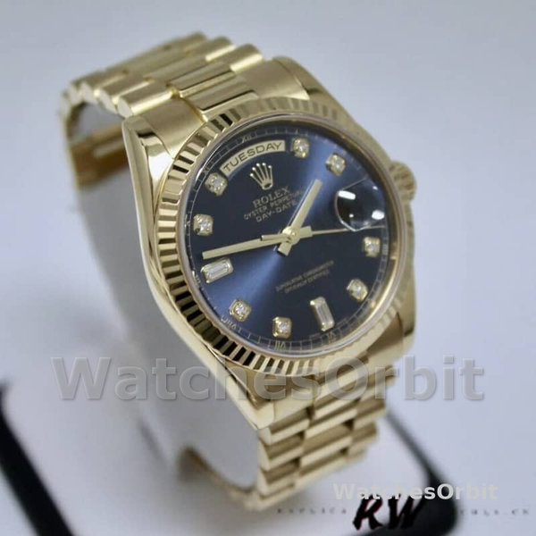 Rolex Day-Date 118238 Blue Diamond Dial Unisex Replica Watch