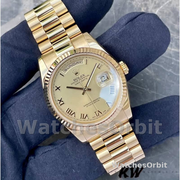 Rolex Day-Date 118238 Champagne Dial 36mm Unisex Replica Watch