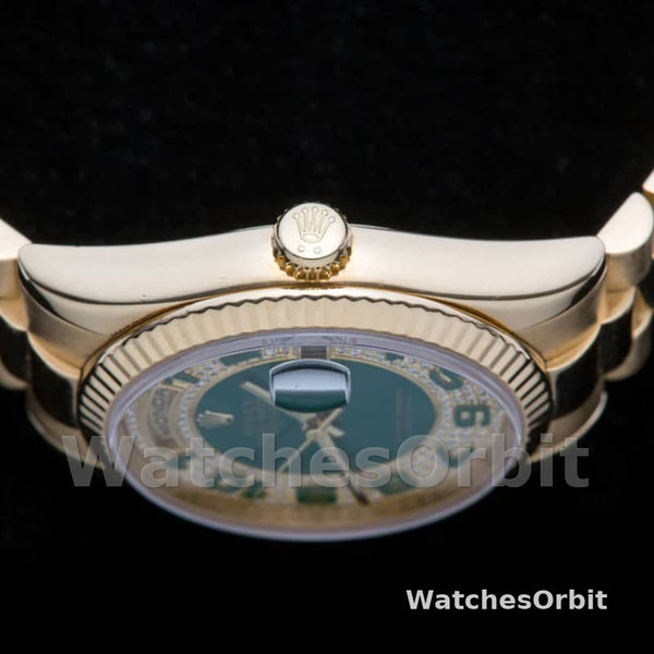 Rolex Day-Date 118238 Green Diamond Pave Dial 36mm Unisex Replica Watch