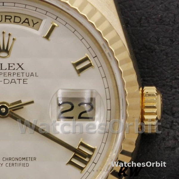 Rolex Day-Date 118238 Roman Numeral Pyramid Ivory Dial 36mm Unisex Replica Watch