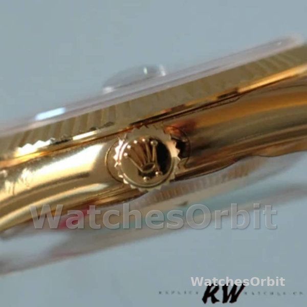 Rolex Day-Date 118238 Yellow Gold Blue Diamond Dial Unisex Replica Watch
