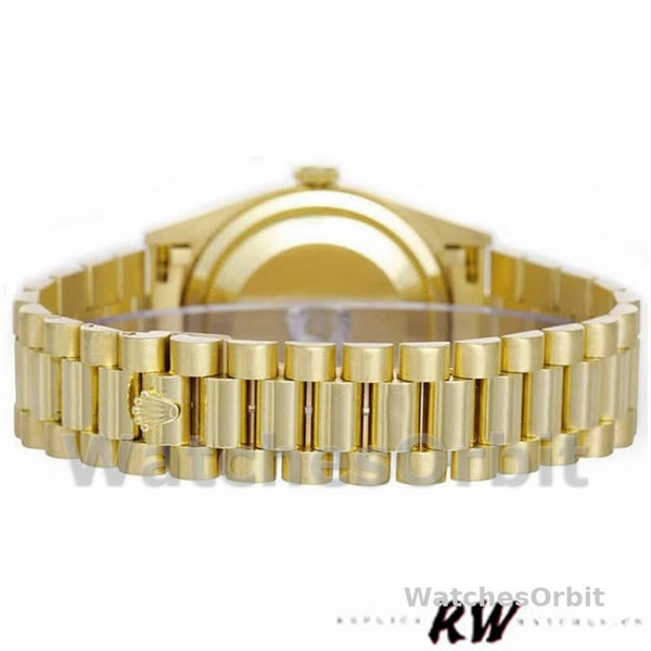 Rolex Day-Date 118238 Yellow Gold Champagne Jubilee Diamond Dial 36mm Unisex Replica Watch