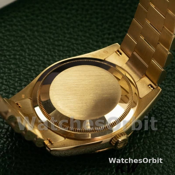 Rolex Day-Date 118238 Yellow Gold Fluted Bezel Champagne Dial 36mm Unisex Replica Watch
