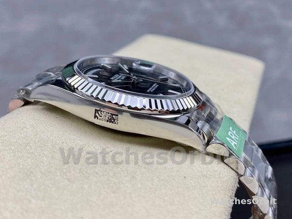 Rolex Day-Date 118239 Black Dial Fluted Bezel 36mm Unisex Replica Watch